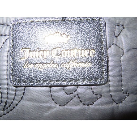 Juicy Couture Black Quilted Logo Stitched Crossbody Messenger Handbag - Picture 6 of 10